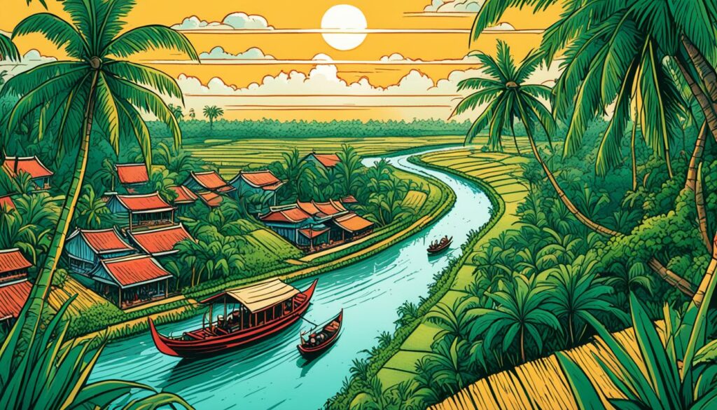 Mekong-Delta Landschaft